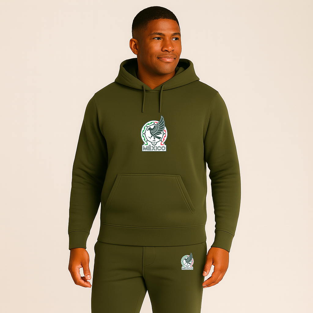 Men’s Mexico Soccer Soccer Logo Hoodie Joggers Set