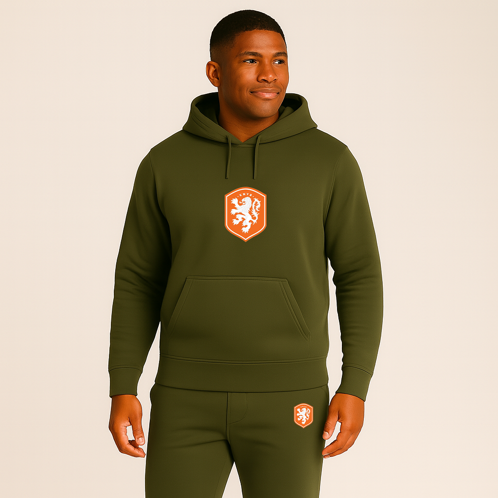 Men's Netherlands National Soccer Team Hoodie Joggers Set