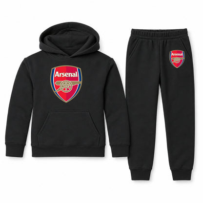 Arsenal Soccer youth hoodie jogger set, Black, Youth Large ages 10–12