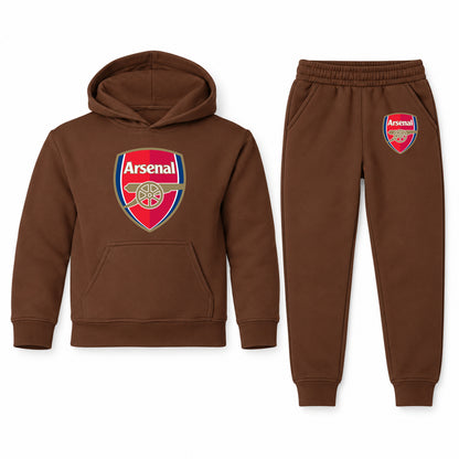 Arsenal Soccer youth hoodie jogger set, Brown, Youth Large ages 10–12