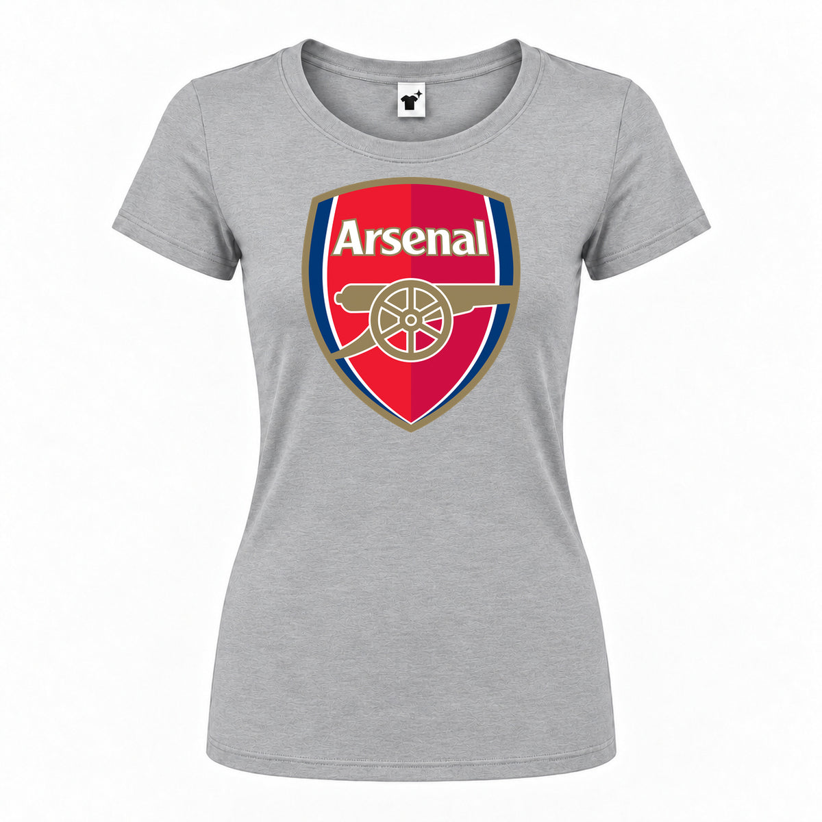 Women's Arsenal Soccer Round Neck T-Shirt | Color: Grey