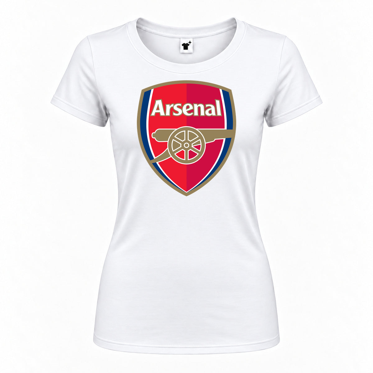 Women's Arsenal Soccer Round Neck T-Shirt | Color: White