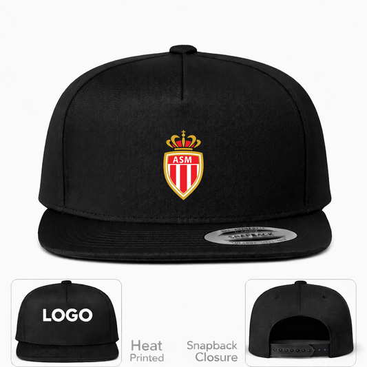 AS Monaco FC Snapback Hat | Color: Black | Original artwork on Drive garment