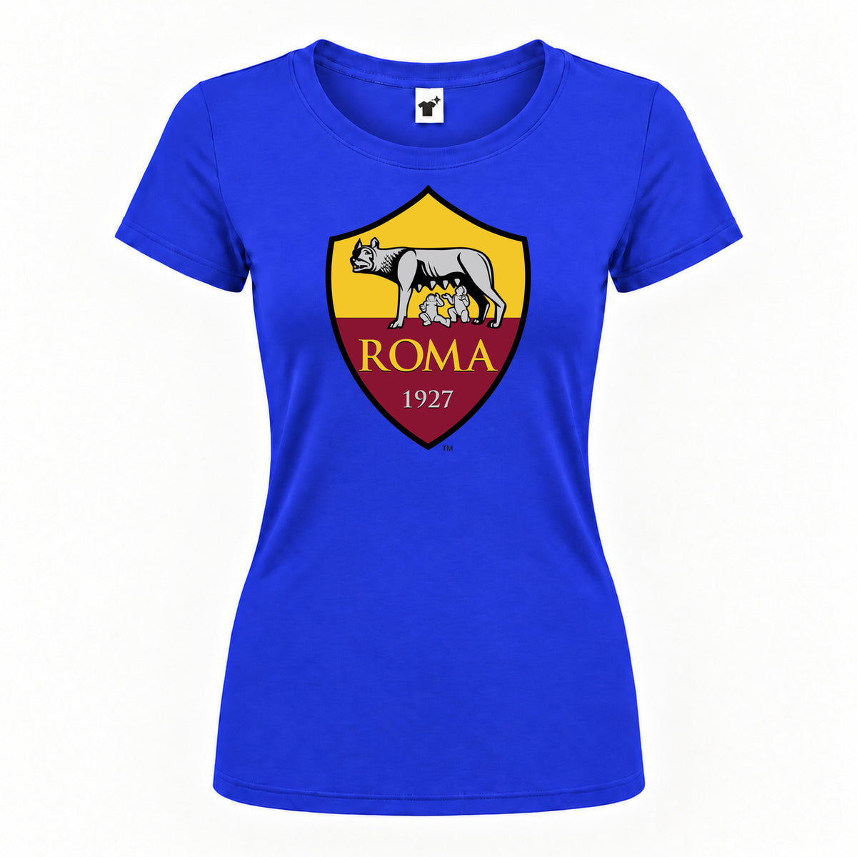 Women's AS Roma FC Round Neck T-Shirt | Color: Royal Blue