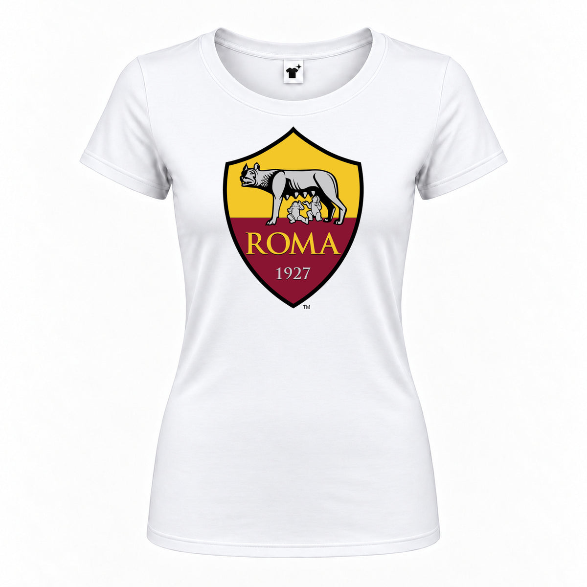 Women's AS Roma FC Round Neck T-Shirt | Color: White