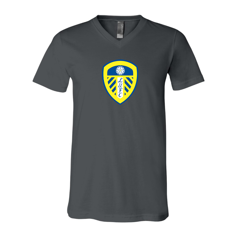 Men’s  Leeds United Football Club- BELLA + CANVAS - Jersey V-Neck Tee - 3005