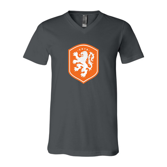 Men’s  Netherlands National Soccer Team  - BELLA + CANVAS - Jersey V-Neck Tee - 3005