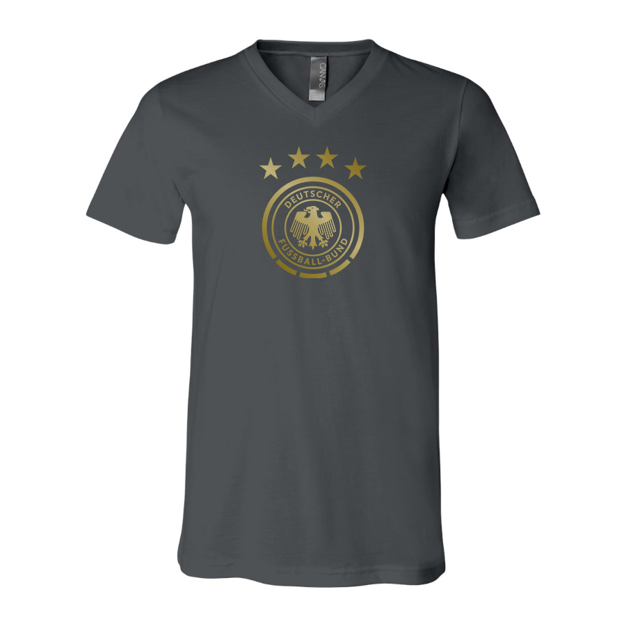 Men’s Germany Soccer - BELLA + CANVAS - Jersey V-Neck Tee - 3005