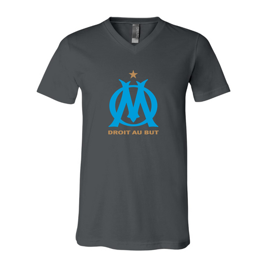 Men’s Olympique de Marseille FC - BELLA + CANVAS - Jersey V-Neck Tee - 3005