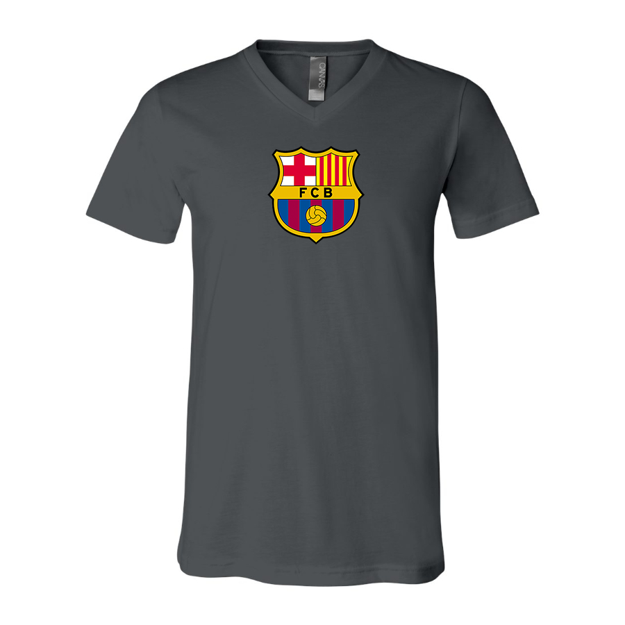 Men’s F.C.  Barcelona Soccer - BELLA + CANVAS - Jersey V-Neck Tee - 3005