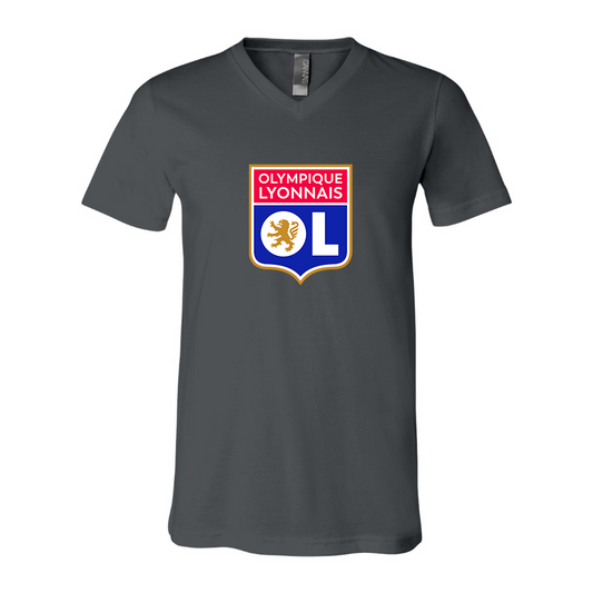Men’s Olympique Lyonnais FC - BELLA + CANVAS - Jersey V-Neck Tee - 3005
