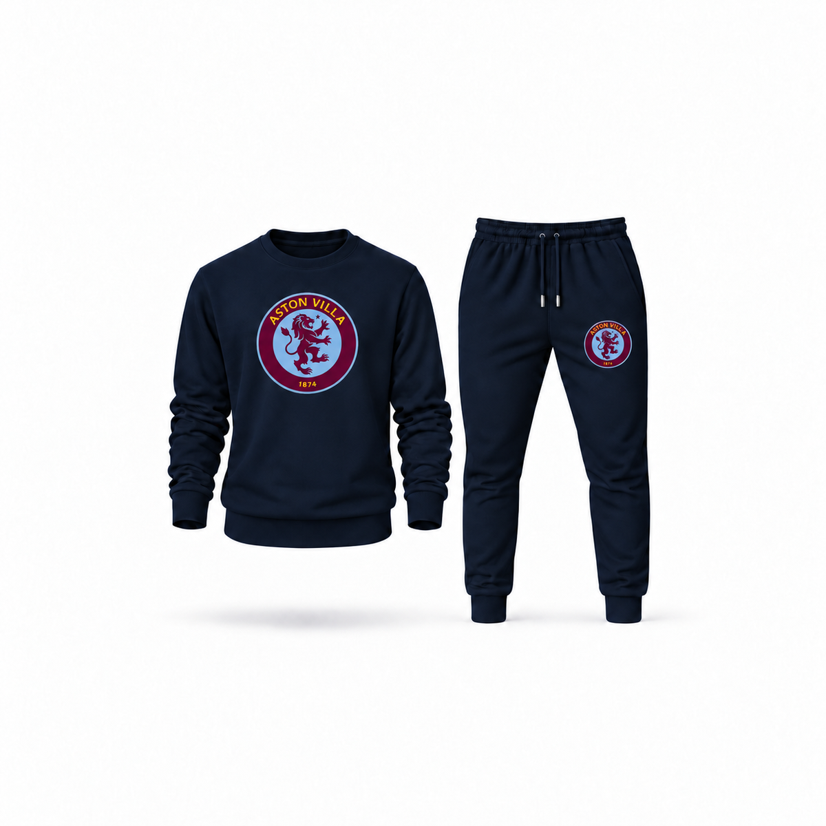 Men's Aston Villa FC Sweatshirt Joggers Set | Color: Navy | Main