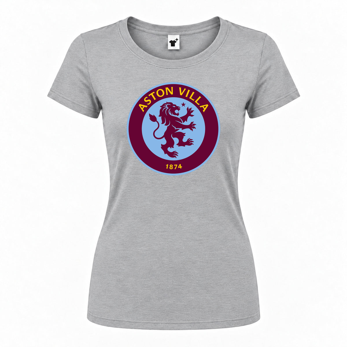 Women's Aston Villa FC Round Neck T-Shirt | Color: Grey