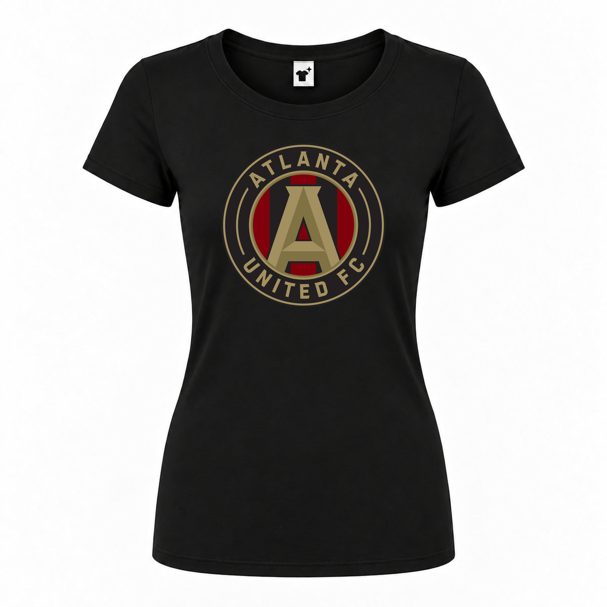 Women's Atlanta United FC Round Neck T-Shirt | Color: Black