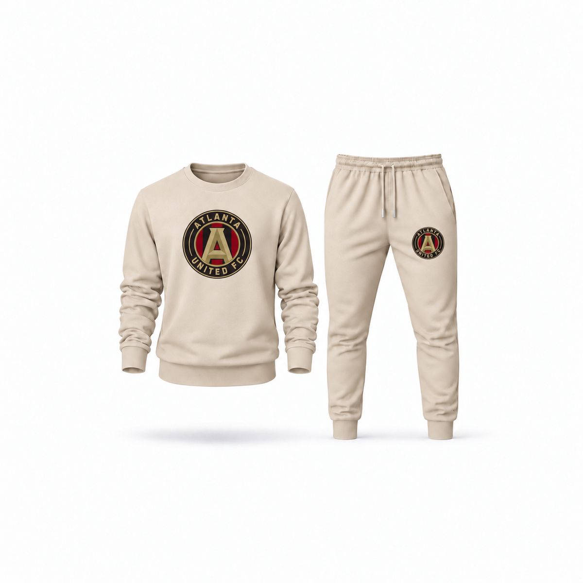 Men's Atlanta United FC Sweatshirt Joggers Set | Color: Tan | Main