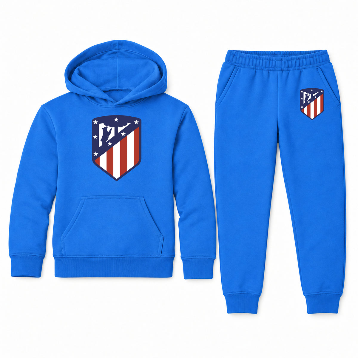 Atletico Madrid FC youth hoodie jogger set, Blue, Youth Large ages 10–12