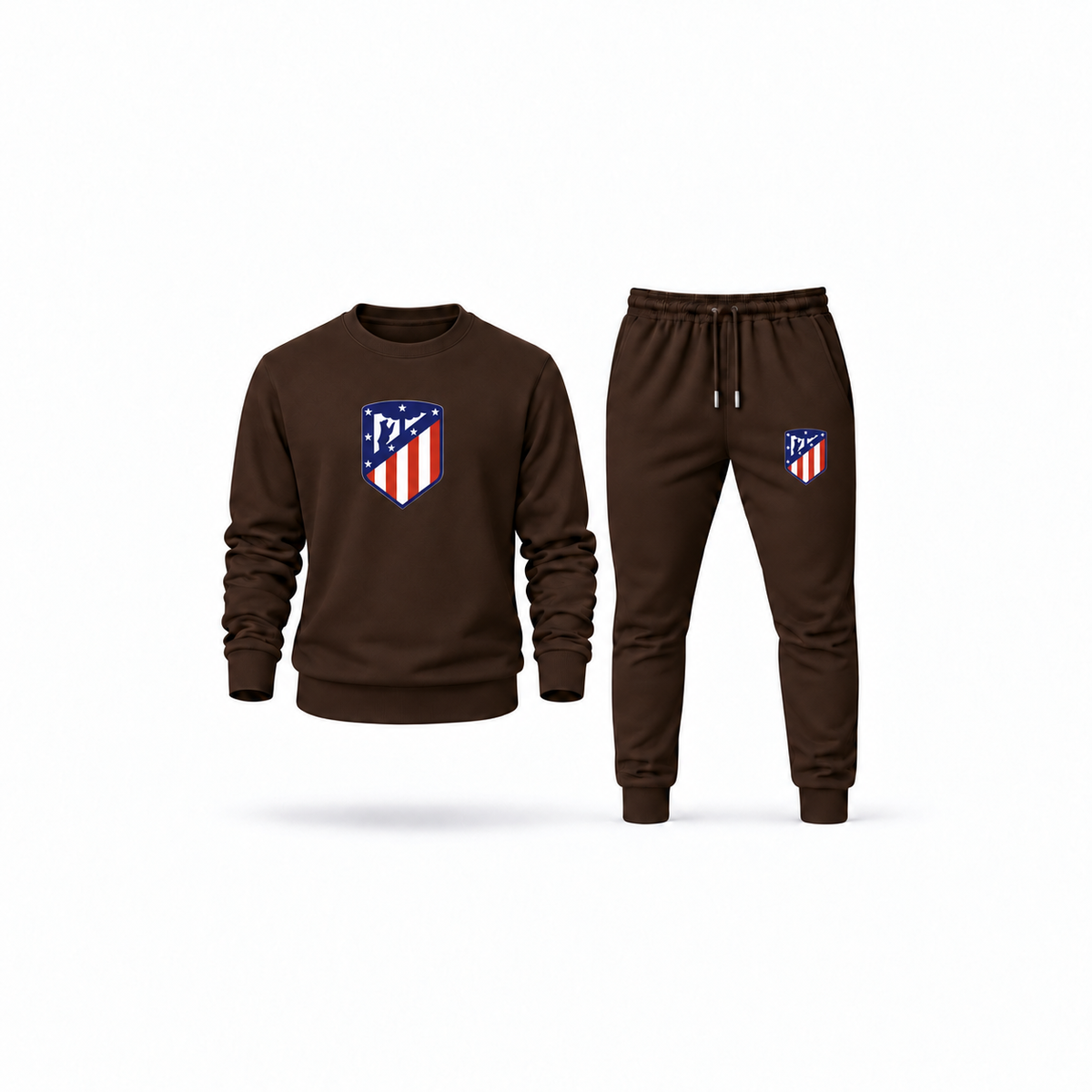 Men's Atletico Madrid FC Sweatshirt Joggers Set | Color: Brown | Main