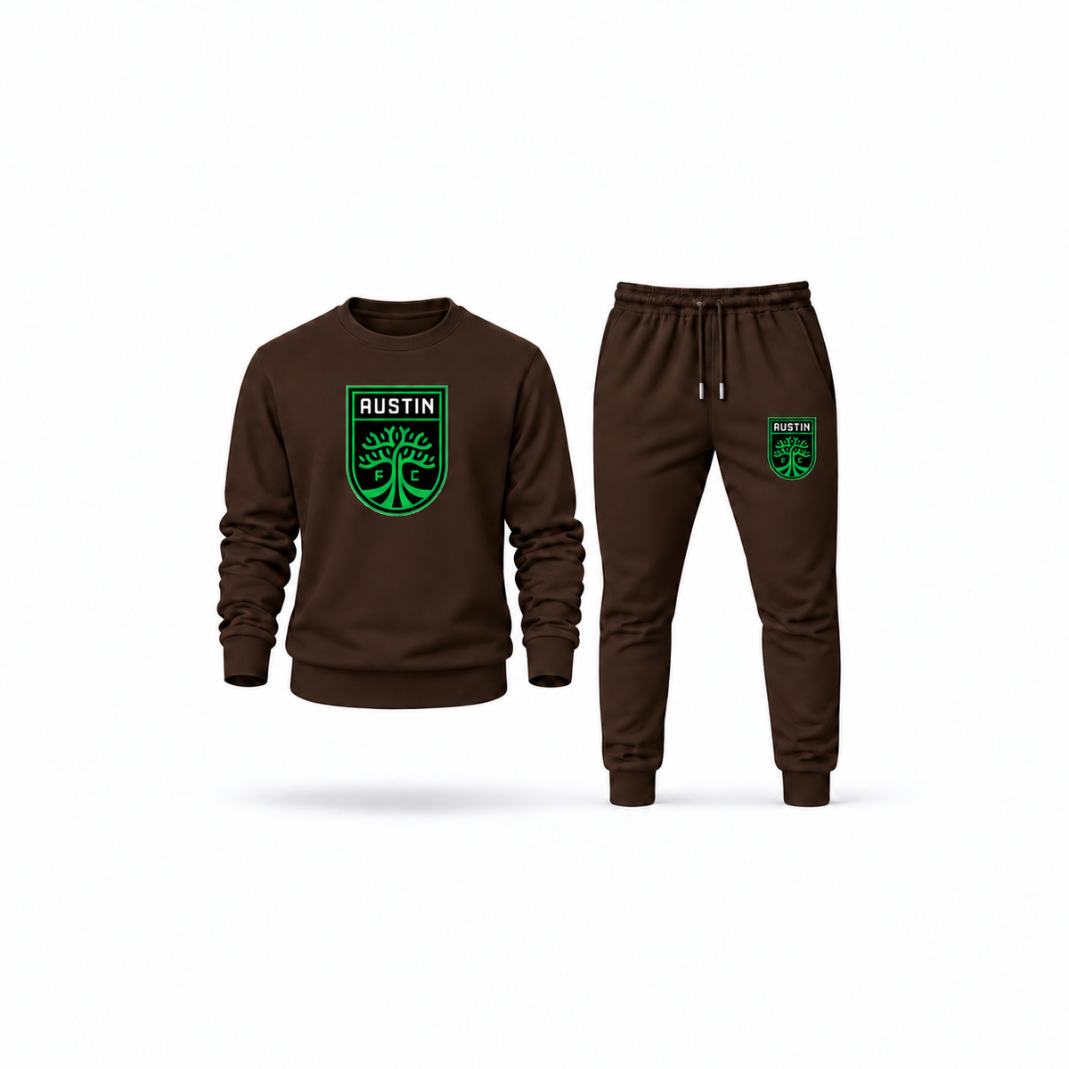 Men's Austin FC Sweatshirt Joggers Set | Color: Brown | Main