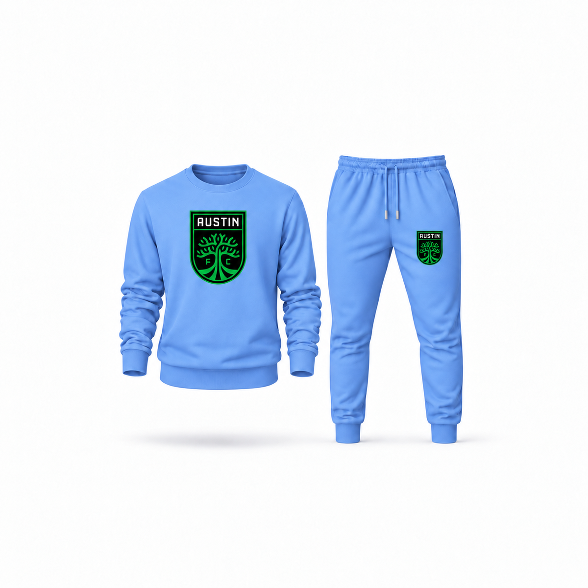 Men's Austin FC Sweatshirt Joggers Set | Color: Carolina Blue | Main