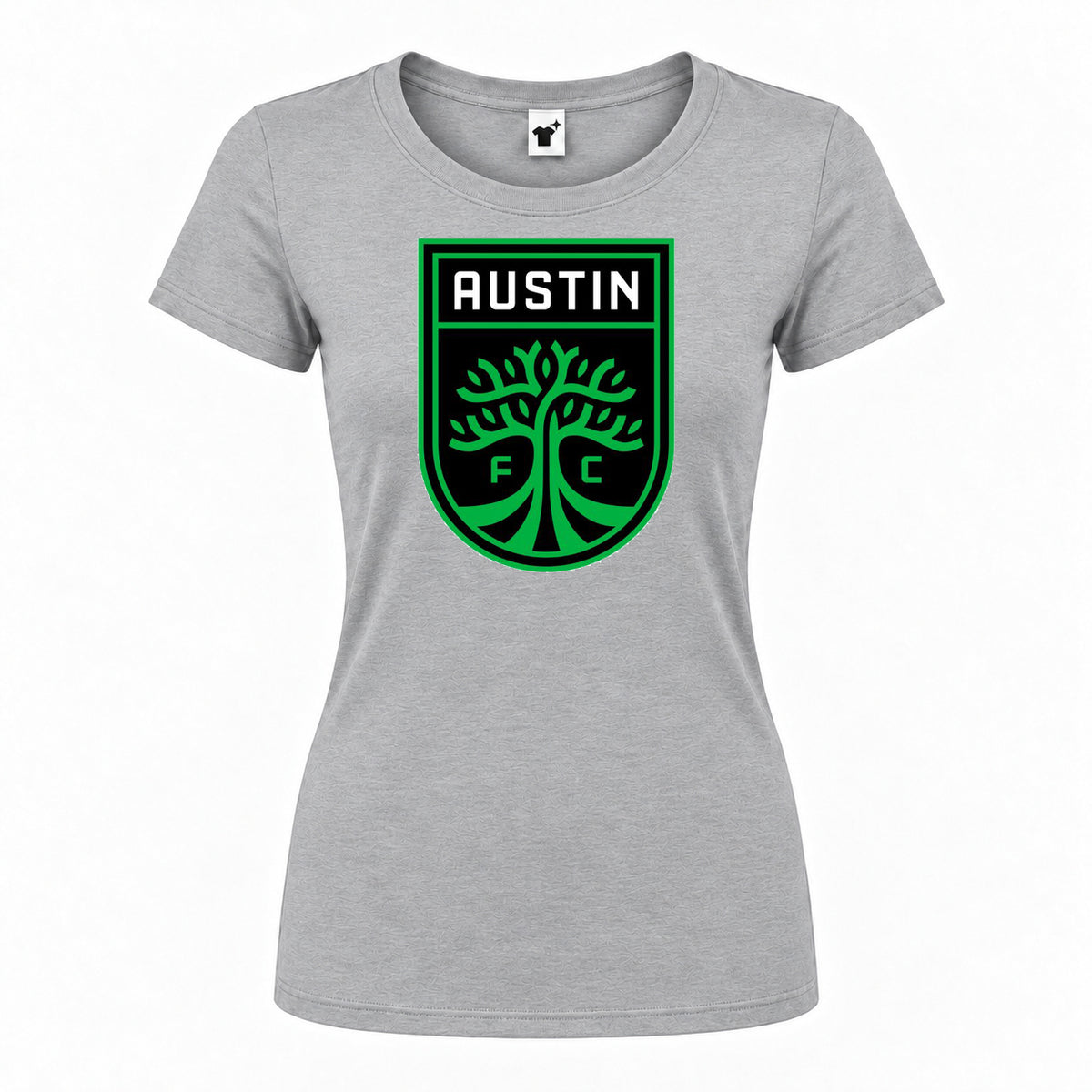 Women's Austin FC Round Neck T-Shirt | Color: Grey