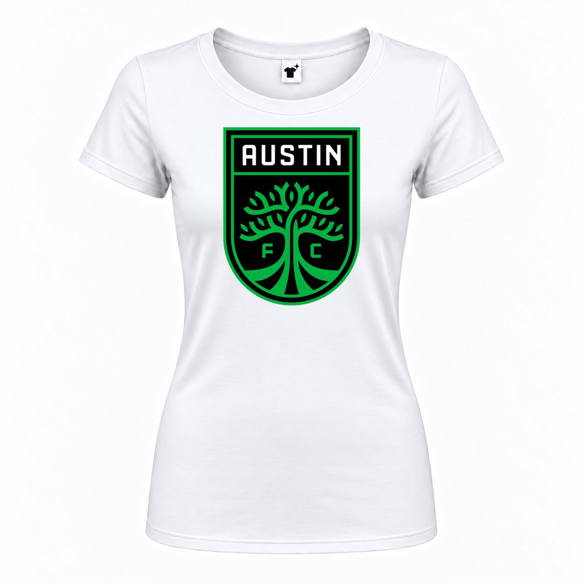 Women's Austin FC Round Neck T-Shirt | Color: White