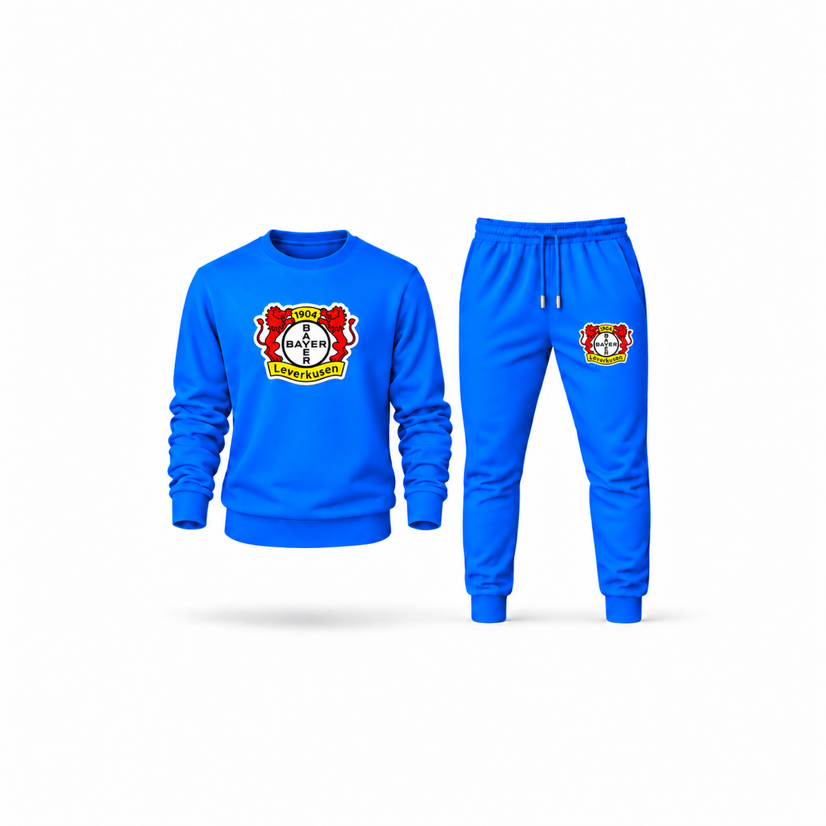 Men's Bayer Leverkusen FC Sweatshirt Joggers Set | Color: Azure | Main
