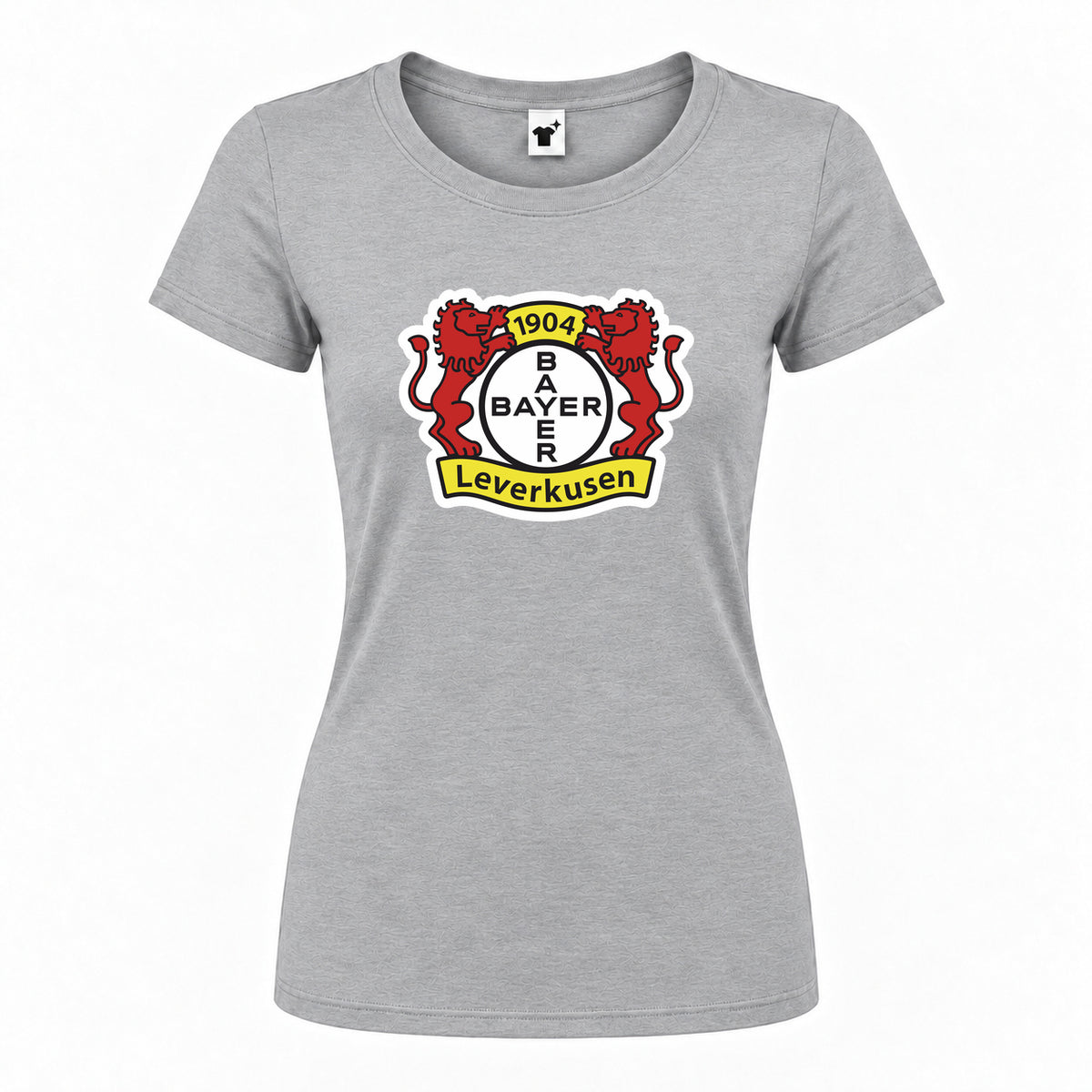 Women's Bayer Leverkusen FC Round Neck T-Shirt | Color: Grey
