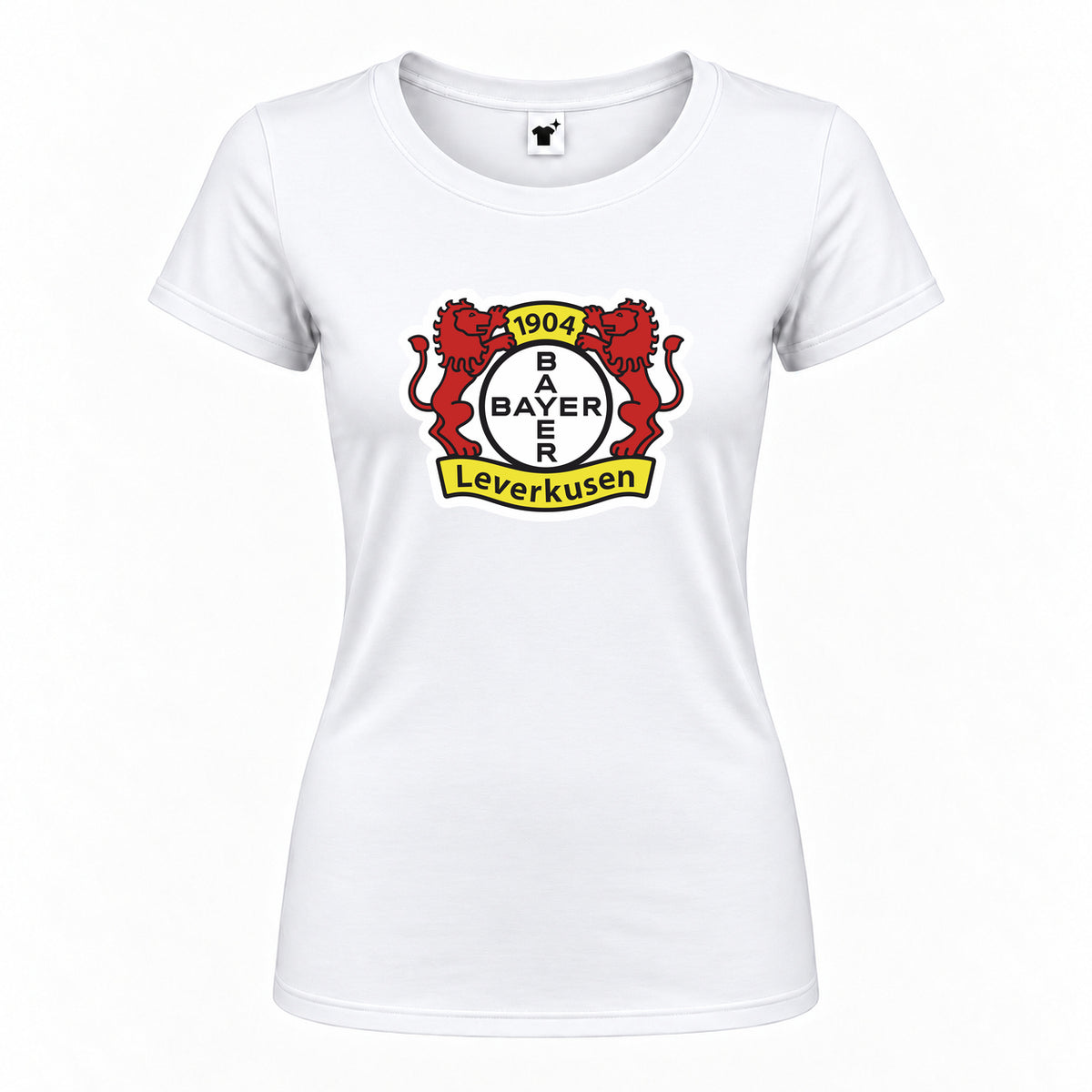 Women's Bayer Leverkusen FC Round Neck T-Shirt | Color: White