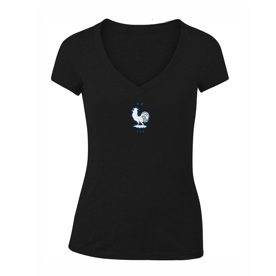 Women's France National Soccer Team  V-Neck T-Shirt