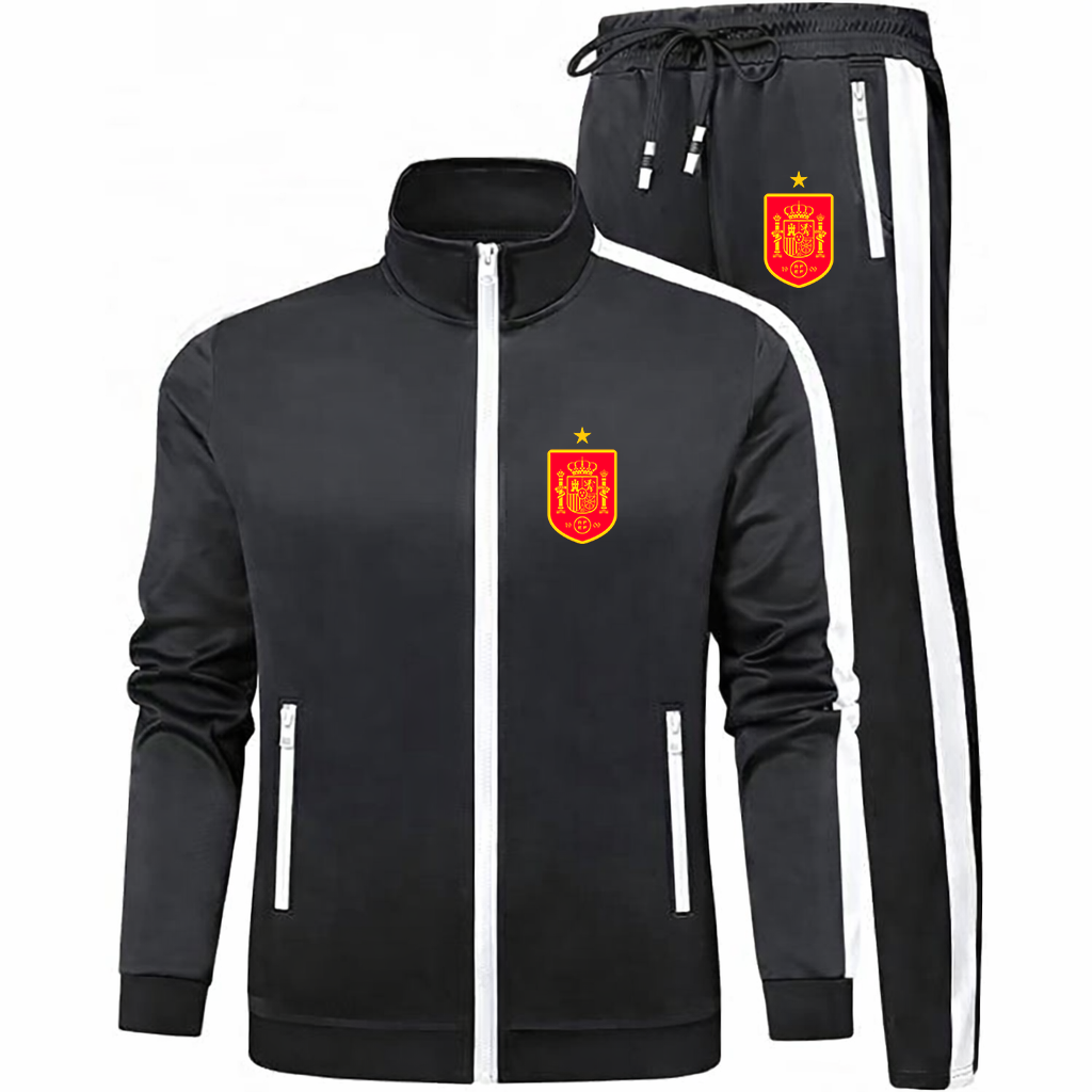 Men's Spain Red Logo National Soccer Team Dri-Fit TrackSuit