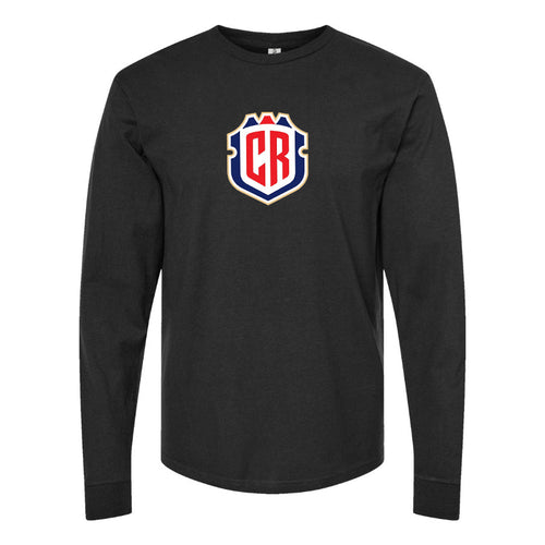 Men's Costa Rica National Soccer Team Cotton Long Sleeve T-Shirt