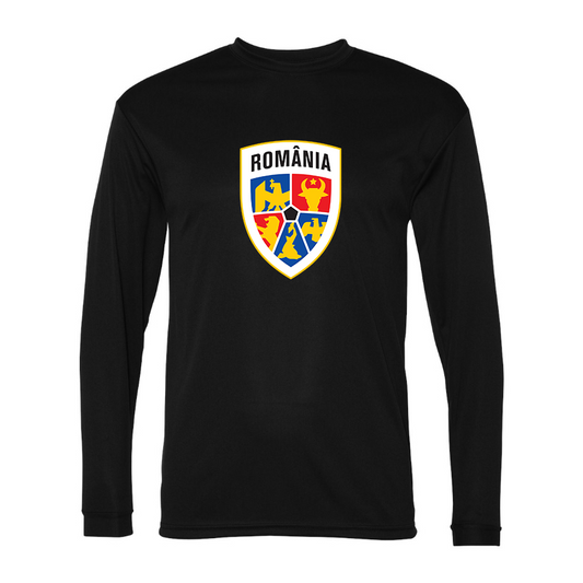 Men’s  Romania National Soccer Team - C2 Sport - Performance Long Sleeve T-Shirt - 5104