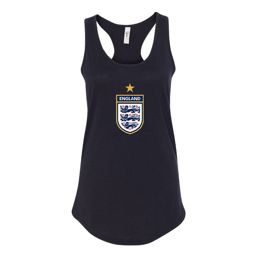 Women's England National Soccer Team  Racerback Tank Top