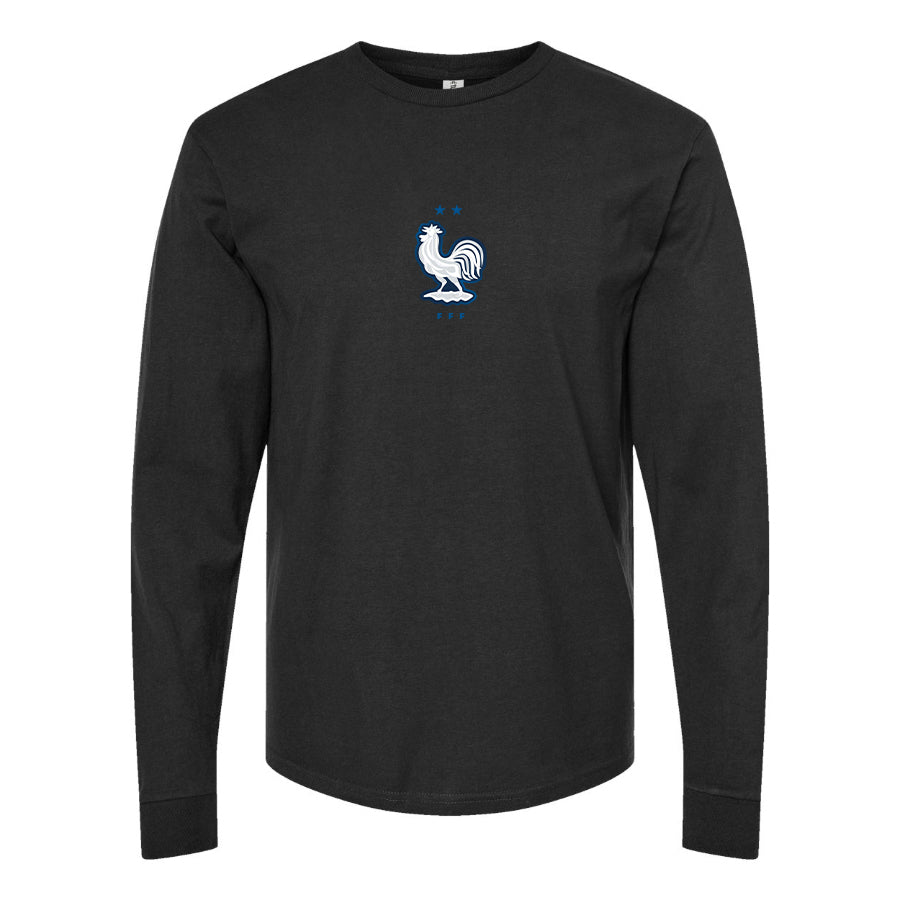 Youth Kids France National Soccer Team  Long Sleeve T-Shirt