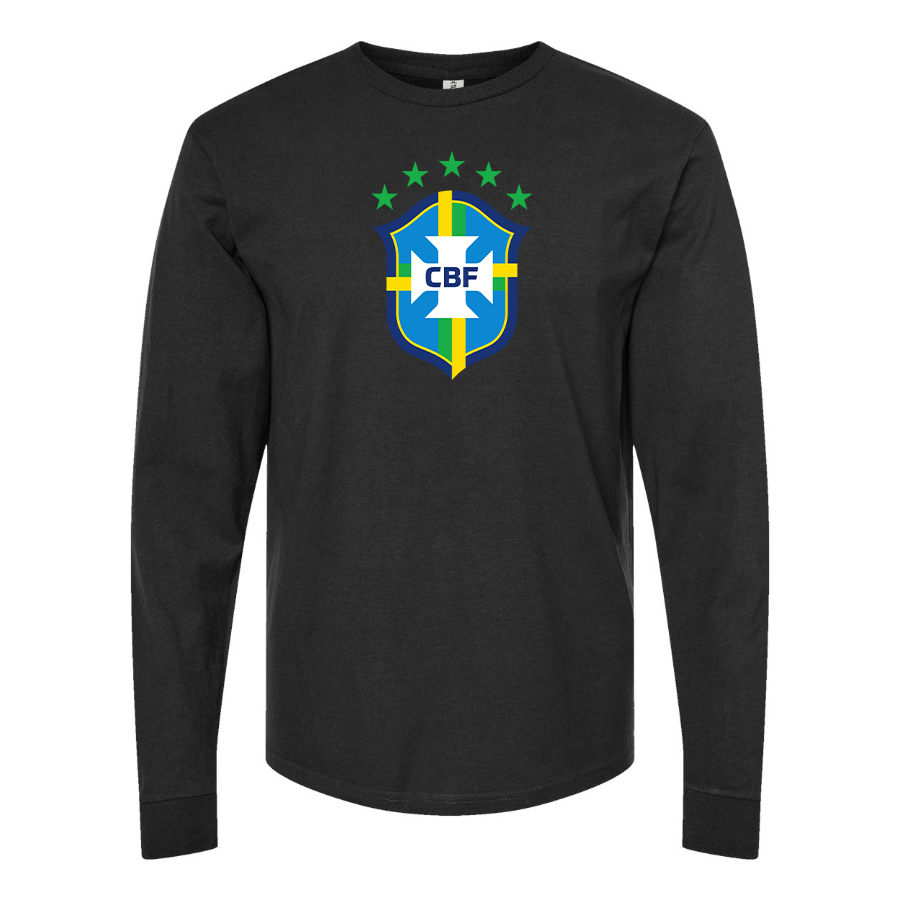 Men's Brazil National Soccer Team Long Sleeve T-Shirt