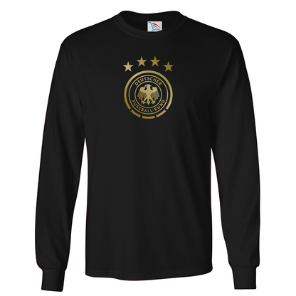 Men's Germany Soccer Cotton Long Sleeve T-Shirt