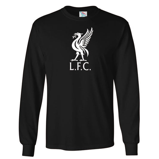 Youth Kids Liverpool L.F.C. Soccer Long Sleeve T-Shirt