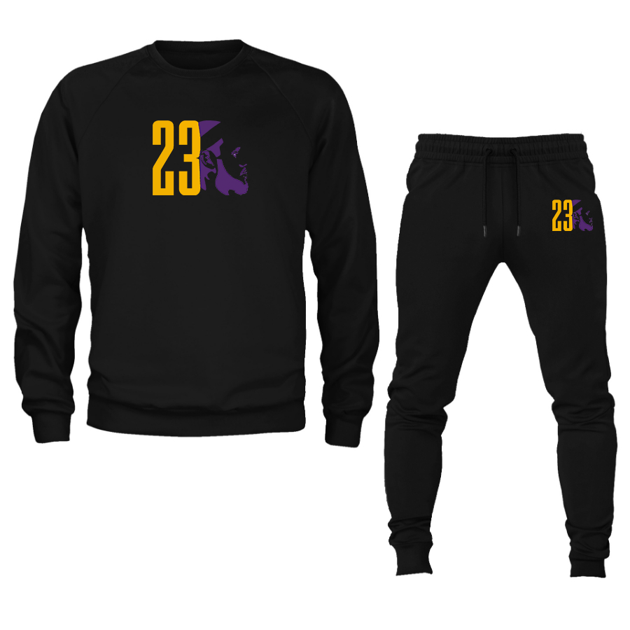 Men's Lebron James 23 Crewneck Sweatshirt Joggers Suit