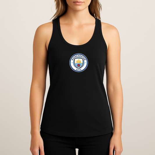 Women's Manchester City Soccer Racerback Tank Top