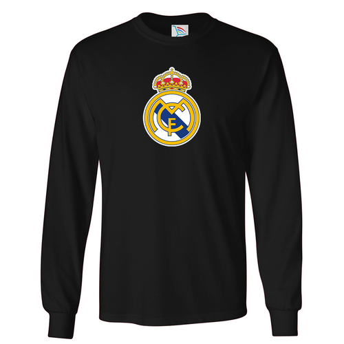 Men’s Real Madrid Soccer Cotton Long Sleeve T-Shirt