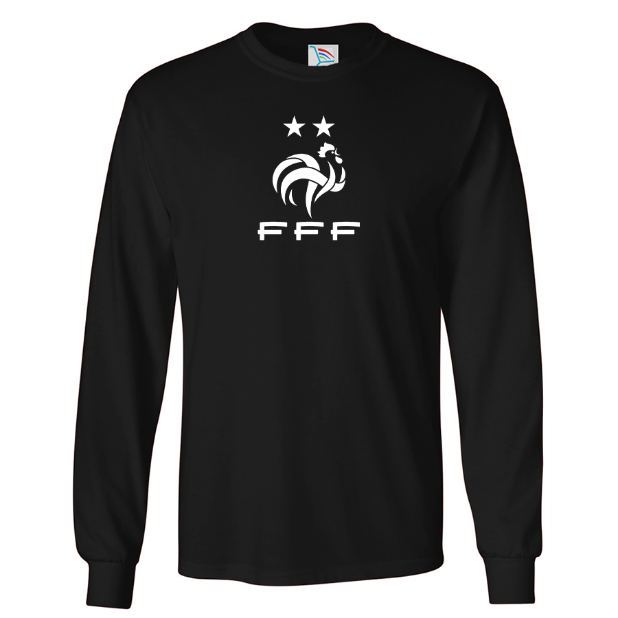 Men's France Soccer Long Sleeve T-Shirt