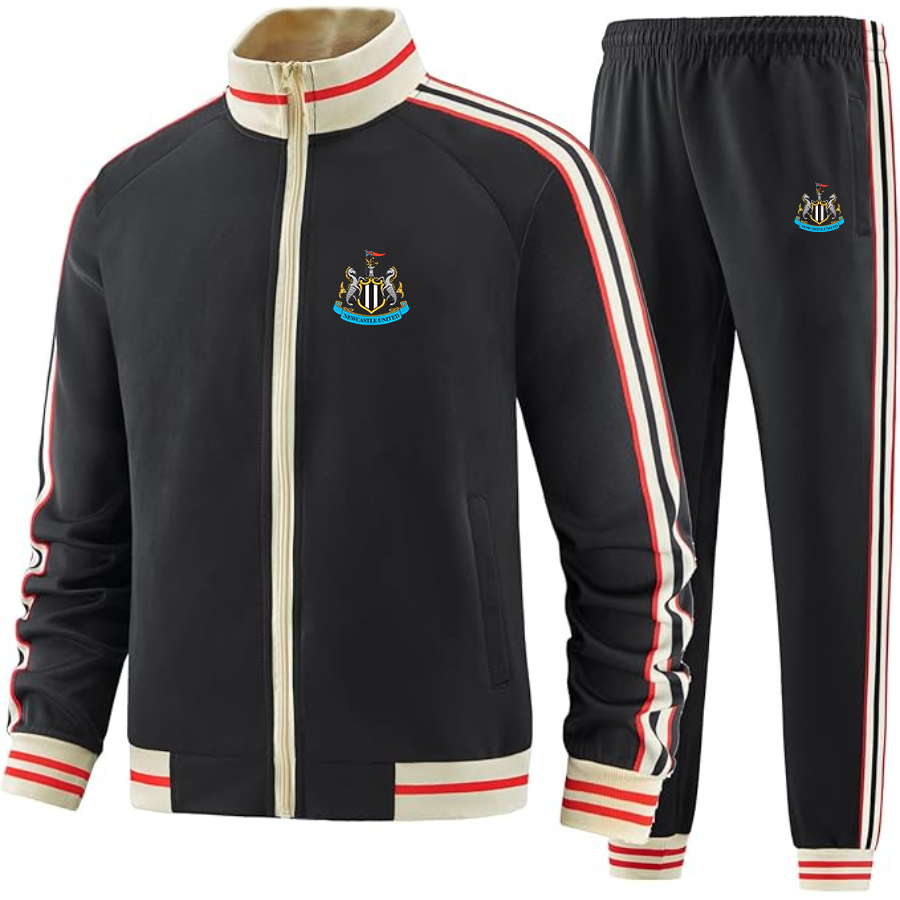 Men's Newcastle United FC  - Premium Two-Piece Designer Tracksuit with Bold Striped Accents and Zippered Front - Elevated Athletic Wear (Copy)