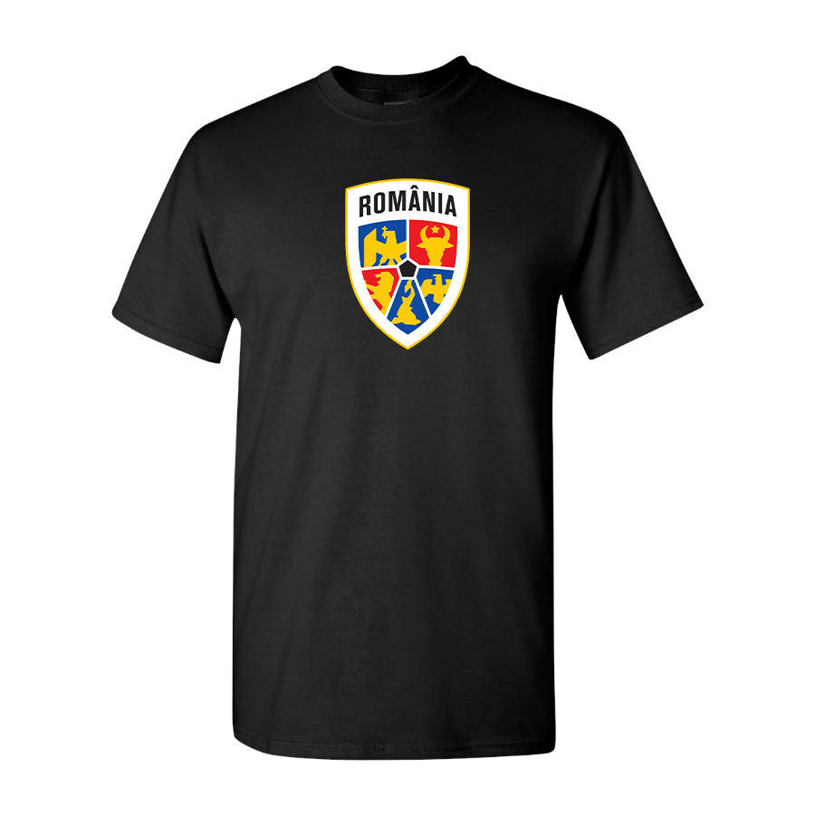 Youth Kids Romania National Soccer Team Cotton T-Shirt