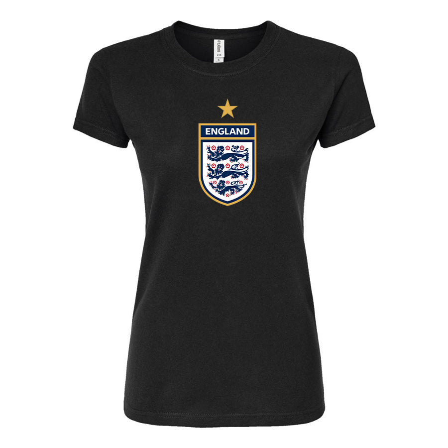 Women's England National Soccer Team Round Neck T-Shirt