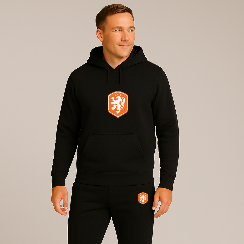 Men's Netherlands National Soccer Team Hoodie Joggers Set
