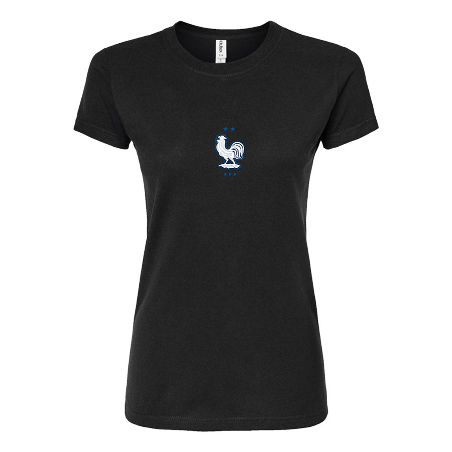 Women's France National Soccer Team  Round Neck T-Shirt