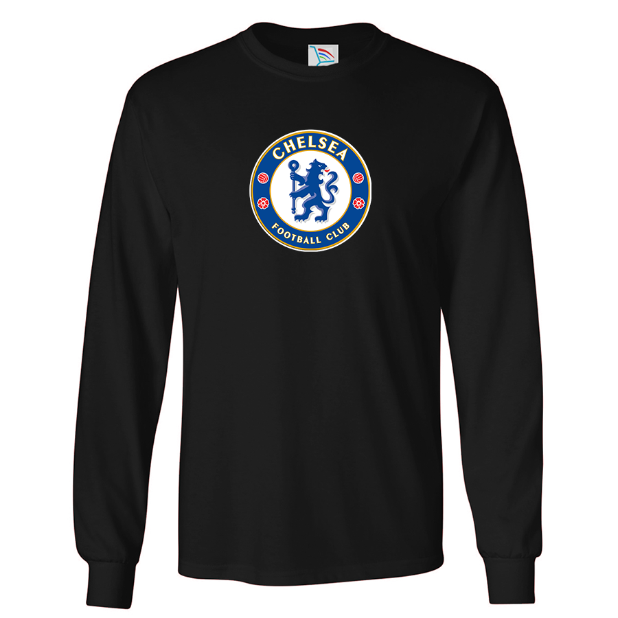 Men's Chelsea Soccer Cotton Long Sleeve T-Shirt