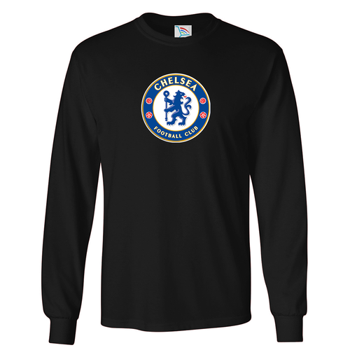 Men's Chelsea Soccer Cotton Long Sleeve T-Shirt