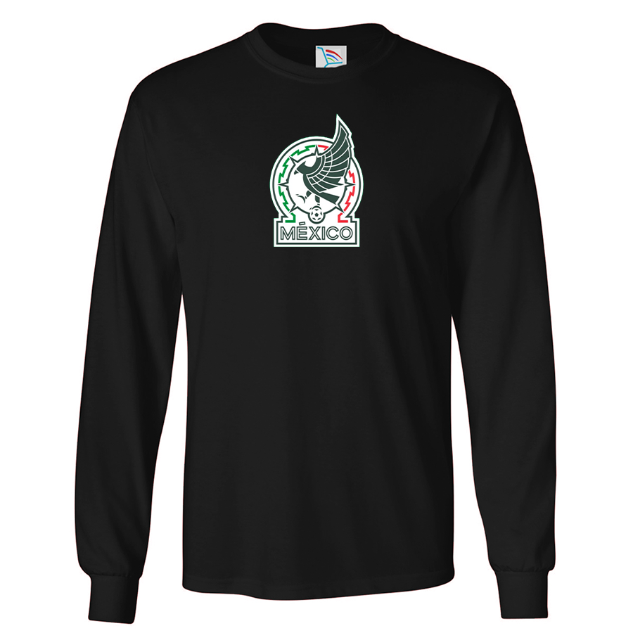 Men’s Mexico Soccer Cotton Long Sleeve T-Shirt