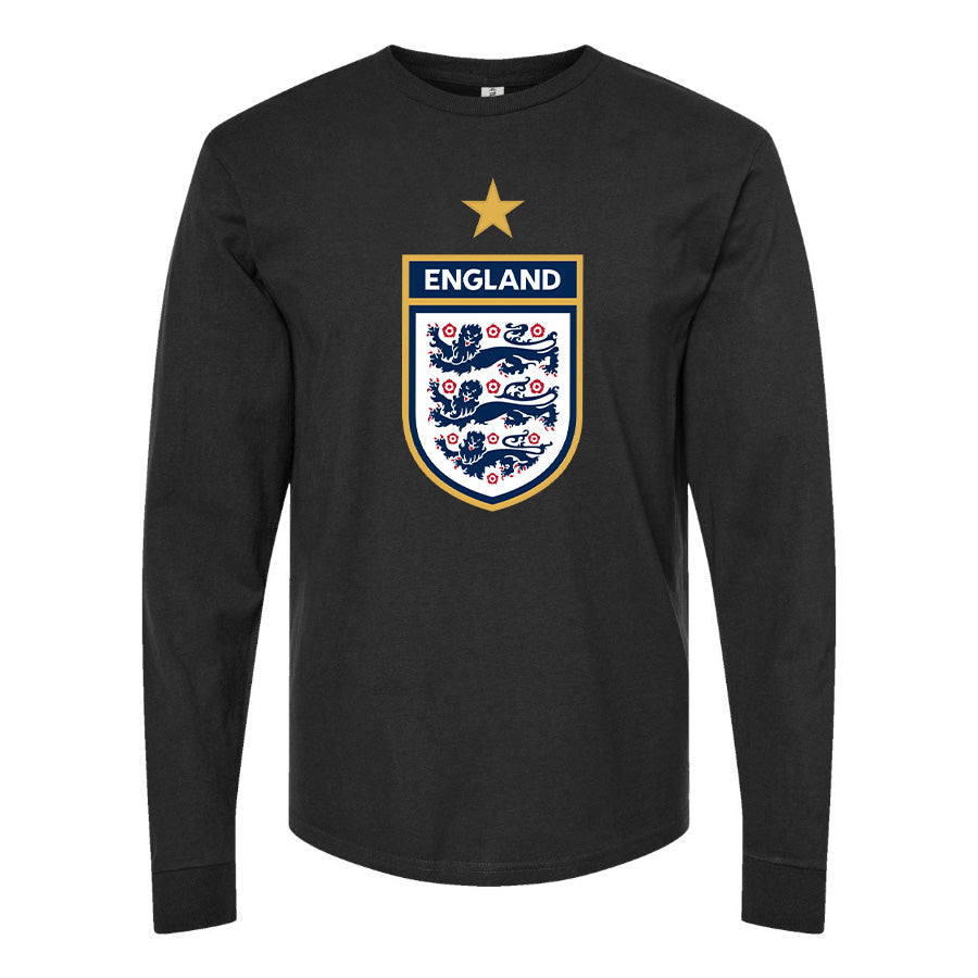 Men's England National Soccer Team Long Sleeve T-Shirt